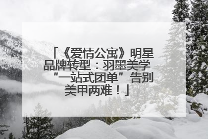 《爱情公寓》明星品牌转型：羽墨美学“一站式团单”告别美甲两难！