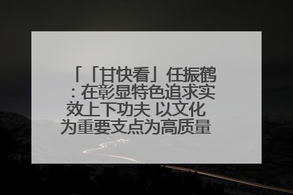 「甘快看」任振鹤：在彰显特色追求实效上下功夫 以文化为重要支点为高质量发展增添动能