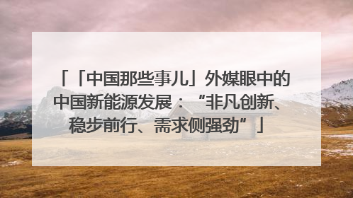 「中国那些事儿」外媒眼中的中国新能源发展：“非凡创新、稳步前行、需求侧强劲”