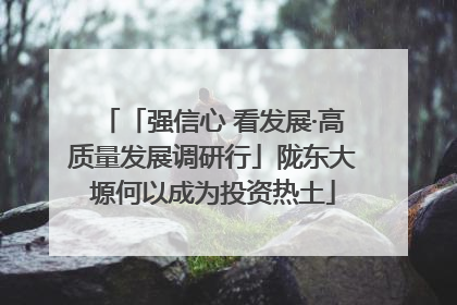 「强信心 看发展·高质量发展调研行」陇东大塬何以成为投资热土