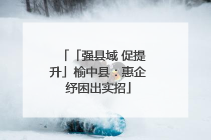 「强县域 促提升」榆中县：惠企纾困出实招