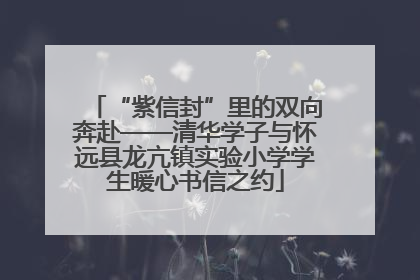 “紫信封”里的双向奔赴——清华学子与怀远县龙亢镇实验小学学生暖心书信之约