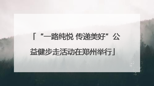 “一路纯悦 传递美好”公益健步走活动在郑州举行