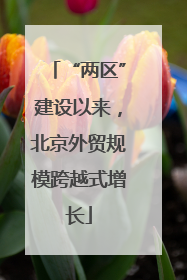 “两区”建设以来，北京外贸规模跨越式增长