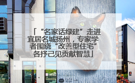 “名家话绿建”走进宜居名城扬州，专家学者围绕“改善型住宅”各抒己见贡献智慧