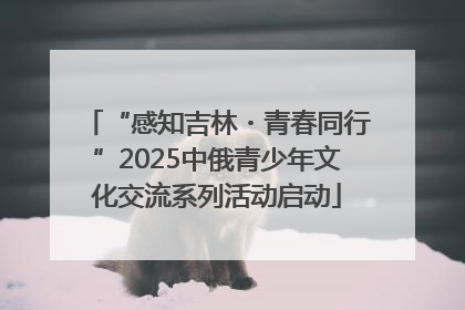 “感知吉林・青春同行”2025中俄青少年文化交流系列活动启动