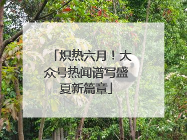 炽热六月！大众号热闻谱写盛夏新篇章
