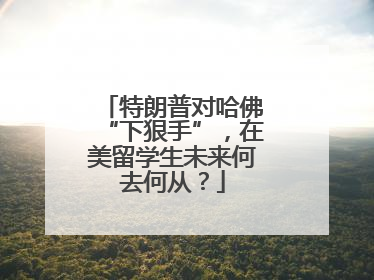 特朗普对哈佛“下狠手”，在美留学生未来何去何从？