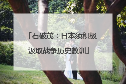 石破茂：日本须积极汲取战争历史教训