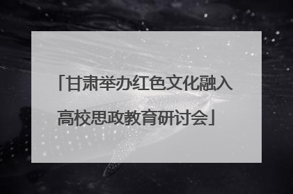 甘肃举办红色文化融入高校思政教育研讨会