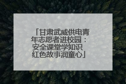 甘肃武威供电青年志愿者进校园：安全课堂学知识 红色故事润童心