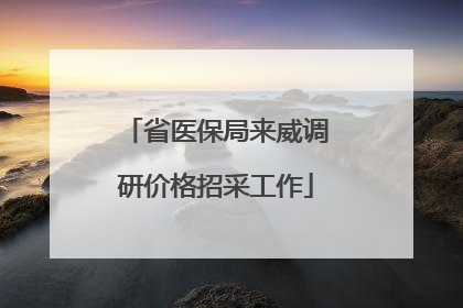 省医保局来威调研价格招采工作