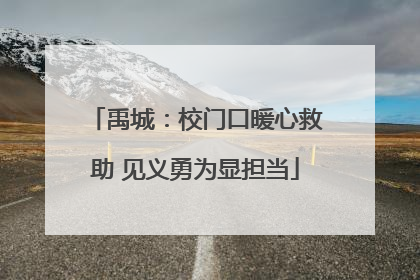 禹城：校门口暖心救助 见义勇为显担当