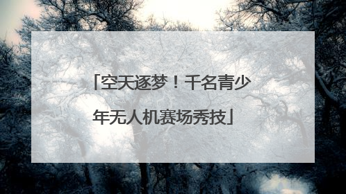 空天逐梦！千名青少年无人机赛场秀技