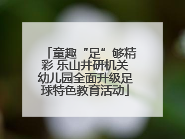 童趣“足”够精彩 乐山井研机关幼儿园全面升级足球特色教育活动