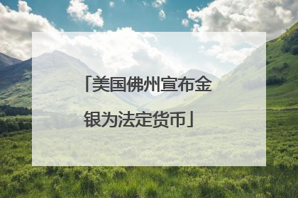 美国佛州宣布金银为法定货币