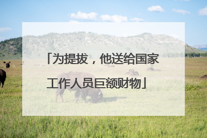 为提拔，他送给国家工作人员巨额财物