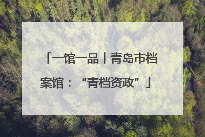 一馆一品丨青岛市档案馆：“青档资政”