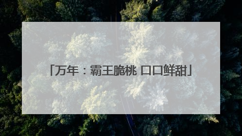 万年：霸王脆桃 口口鲜甜