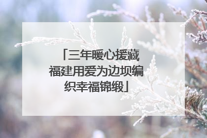 三年暖心援藏 福建用爱为边坝编织幸福锦缎
