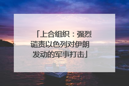 上合组织：强烈谴责以色列对伊朗发动的军事打击