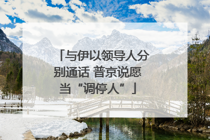与伊以领导人分别通话 普京说愿当“调停人”