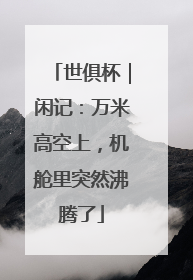 世俱杯｜闲记：万米高空上，机舱里突然沸腾了