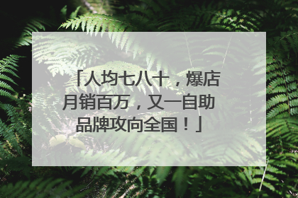 人均七八十，爆店月销百万，又一自助品牌攻向全国！