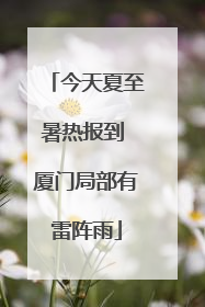 今天夏至暑热报到 厦门局部有雷阵雨