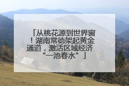 从桃花源到世界窗！湖南常德架起黄金通道，激活区域经济“一池春水”
