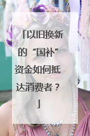 以旧换新的“国补”资金如何抵达消费者？