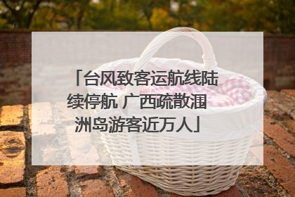 台风致客运航线陆续停航 广西疏散涠洲岛游客近万人