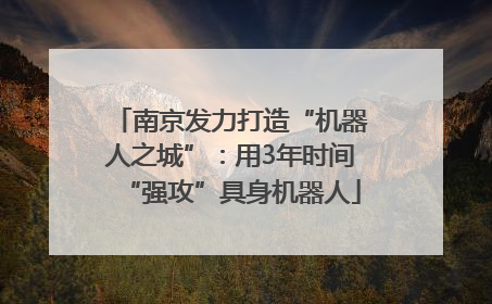 南京发力打造“机器人之城”：用3年时间“强攻”具身机器人