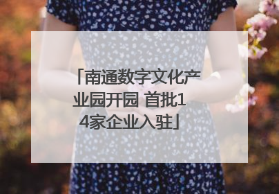 南通数字文化产业园开园 首批14家企业入驻