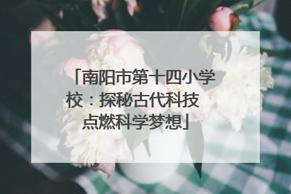 南阳市第十四小学校：探秘古代科技 点燃科学梦想