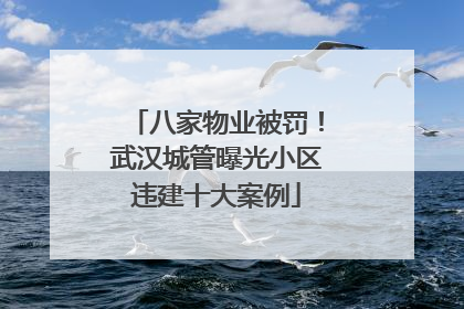 八家物业被罚！武汉城管曝光小区违建十大案例