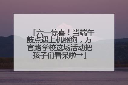 六一惊喜！当端午鼓点遇上机器狗，万官路学校这场活动把孩子们看呆啦→