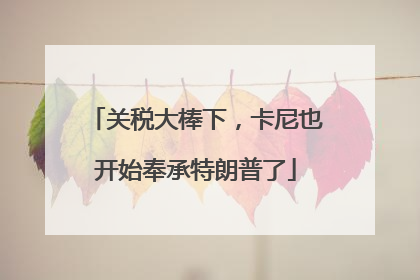 关税大棒下，卡尼也开始奉承特朗普了
