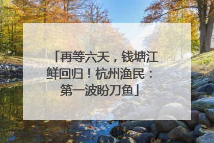 再等六天，钱塘江鲜回归！杭州渔民：第一波盼刀鱼