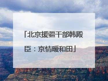 北京援疆干部韩殿臣：京情暖和田