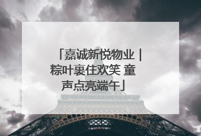 嘉诚新悦物业｜粽叶裹住欢笑 童声点亮端午