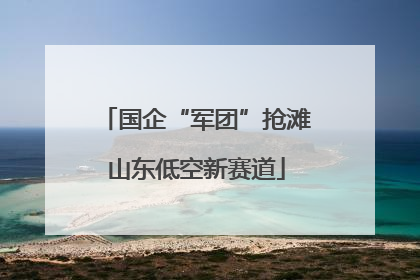 国企“军团”抢滩山东低空新赛道