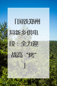 国铁郑州局新乡供电段：全力迎战高“烤”