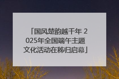 国风楚韵越千年 2025年全国端午主题文化活动在秭归启幕
