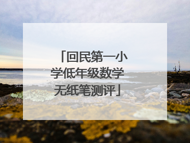 回民第一小学低年级数学无纸笔测评