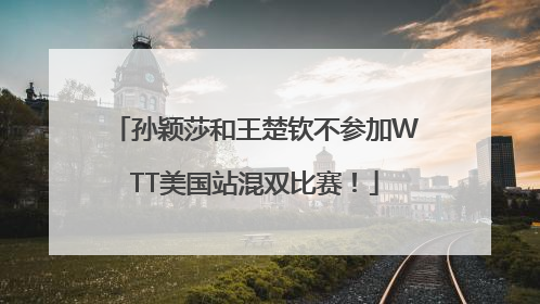 孙颖莎和王楚钦不参加WTT美国站混双比赛！