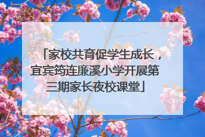 家校共育促学生成长，宜宾筠连廉溪小学开展第三期家长夜校课堂