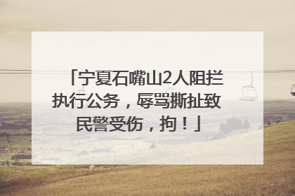 宁夏石嘴山2人阻拦执行公务，辱骂撕扯致民警受伤，拘！