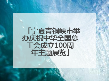 宁夏青铜峡市举办庆祝中华全国总工会成立100周年主题展览