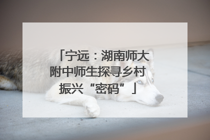 宁远：湖南师大附中师生探寻乡村振兴“密码”